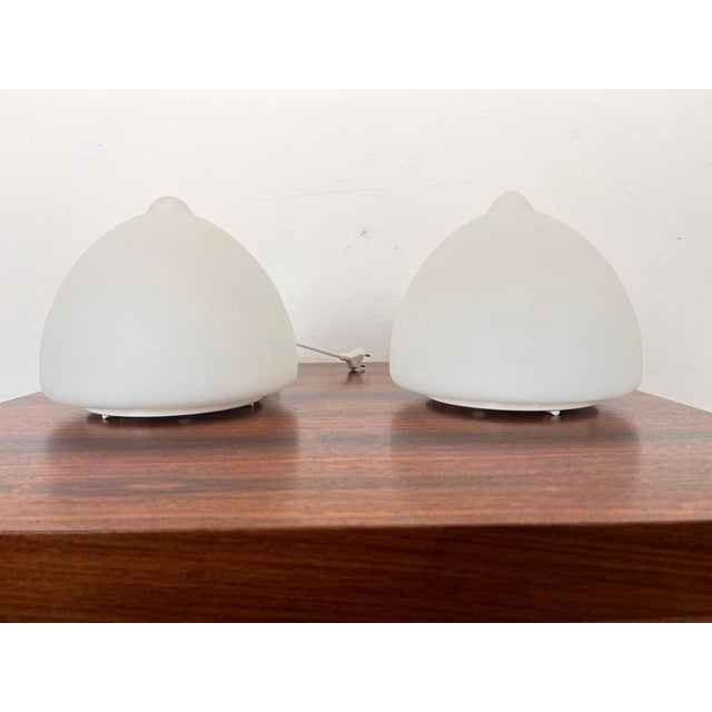 Czech Opaline Glass Sculptural Table Lamps, 1970s, Set of 2 For Sale - Image 4 of 8