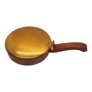 Vintage Brass "Silent Butler" Crumb Catcher With Wood Handle