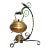 Antique Art Nouveau Brass Tea Kettle and Burner on Iron Stand For Sale