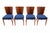 Table set designed by J.Halabala, Czechoslovakia. Very good condition, after professional renovation and new upholstery....