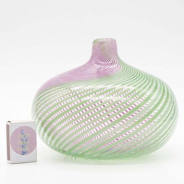 Handblown Glass Vase by Mario Colelli & Hertha Bengtson for Rosenthal, 1980s For Sale - Image 10 of 11