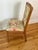 Wood Vintage Pencil Reed Side Chair With Floral Upholstery For Sale - Image 7 of 12