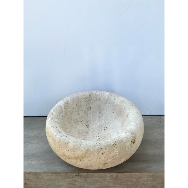 2020s Revelation Swaddle Travertine Bowl Large. For Sale - Image 5 of 5