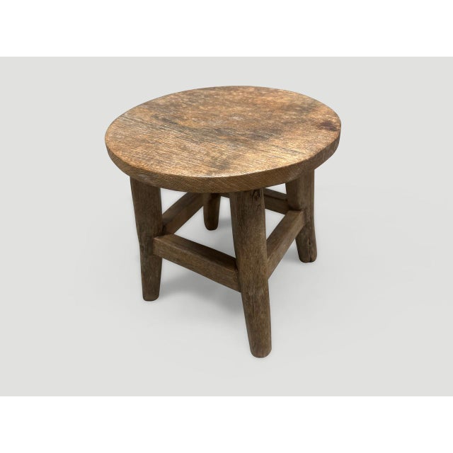 2010s Antique Side Table or Stool For Sale - Image 5 of 5