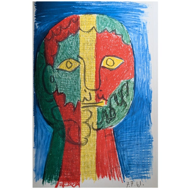 Pablo Picasso, Les Déjeuners: Portrait of a Man, 1962, Lithograph For Sale