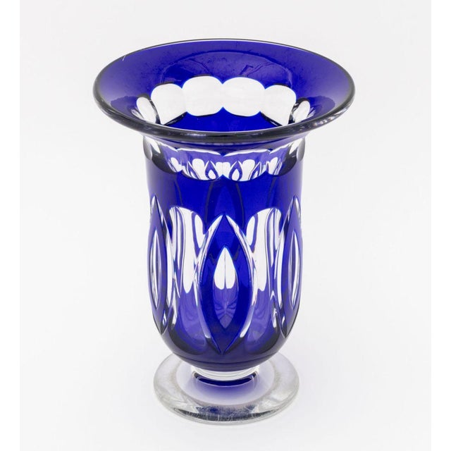Blue Joseph Simon for Val St. Lambert "Ulysses" Vase For Sale - Image 8 of 9