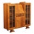 English Art Deco Carved Oak Secretary Bookcase For Sale