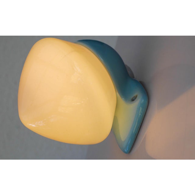 Large Mid-Century Modern Pale Blue Bathroom Sconce from Ifö For Sale - Image 14 of 15