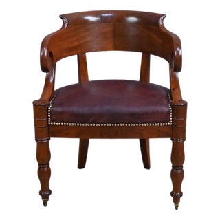 Early 19th Century Restoration Mahogany Office Chair For Sale
