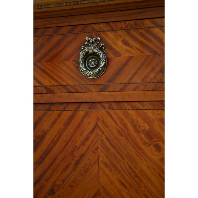 Edwardian Bedside Cabinet in Satinwood For Sale - Image 10 of 11