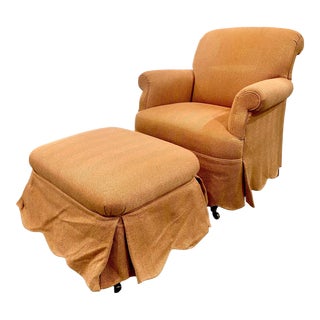 CR Laine Matching Chair & Ottoman - 2 Pieces For Sale