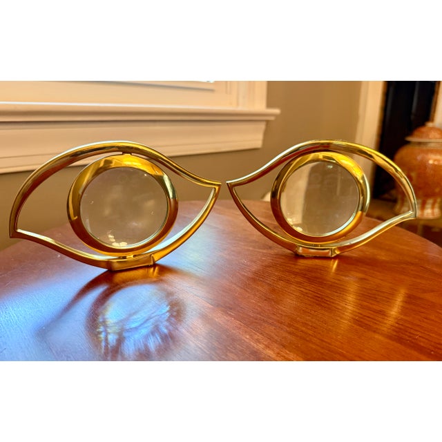 Hermès 1960's Hermes "Eye of Cleopatra" Desk Magnifing Glass Jean Cocteau Loupe Design For Sale - Image 4 of 10