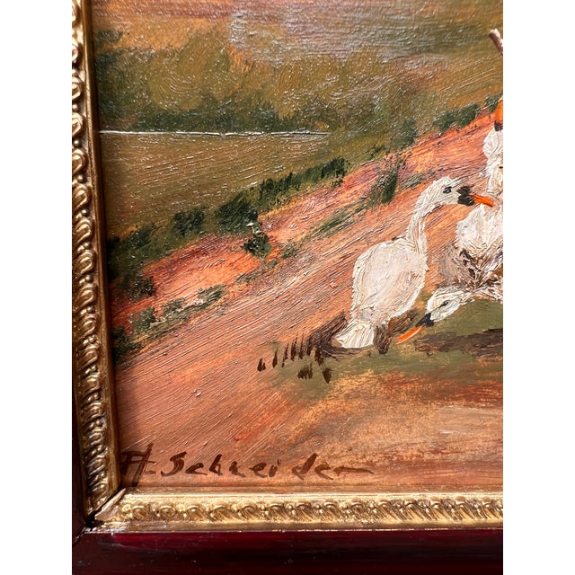 Early 20th Century Listed American Artist Arthur Schneider Antique Oil on Board Painting For Sale - Image 9 of 10