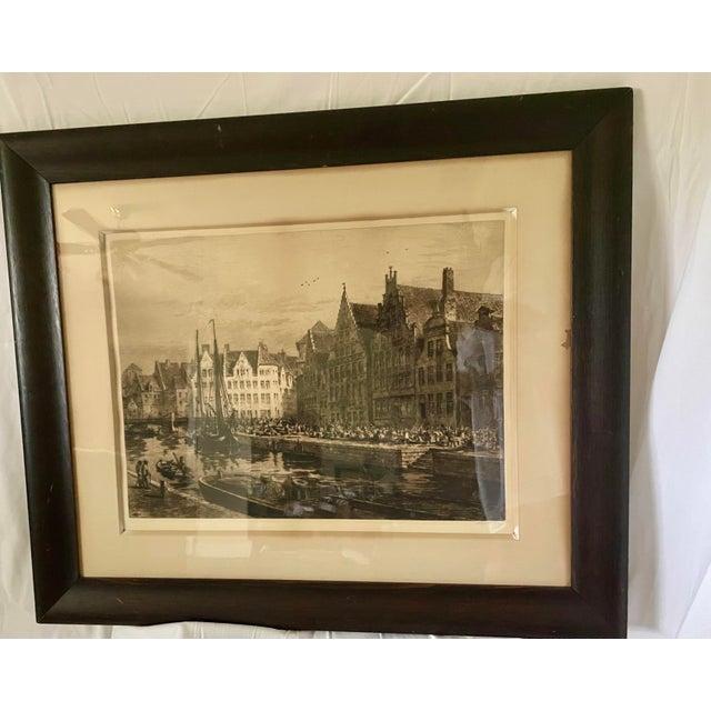 Paper 1907 Etching by Axel Herman Haig- Antique Published by R.Dunthorne For Sale - Image 7 of 7