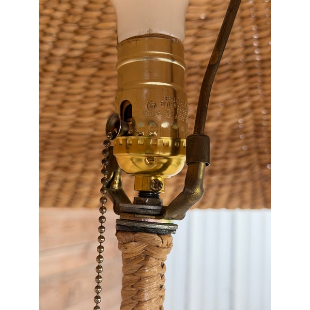 Monumental Mario Lopez Torres Woven Crane Table Lamp For Sale - Image 9 of 11