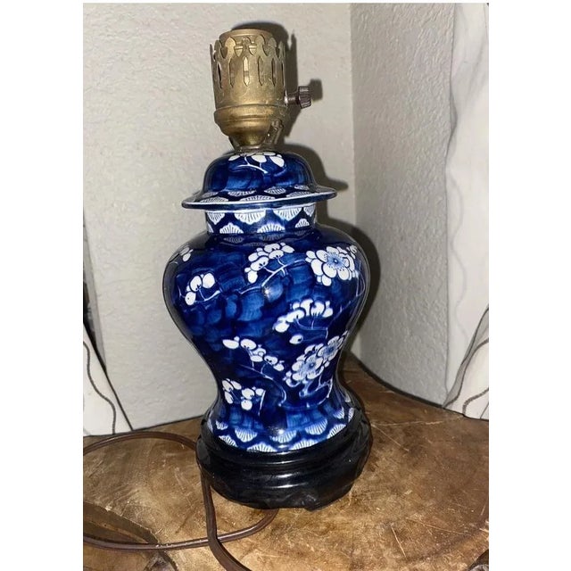 Blue Chinoiserie Blue and White Lamp For Sale - Image 8 of 10