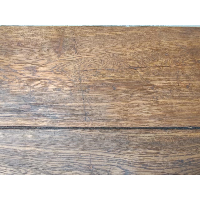 Rustic Oak Farmhouse Table For Sale - Image 14 of 18