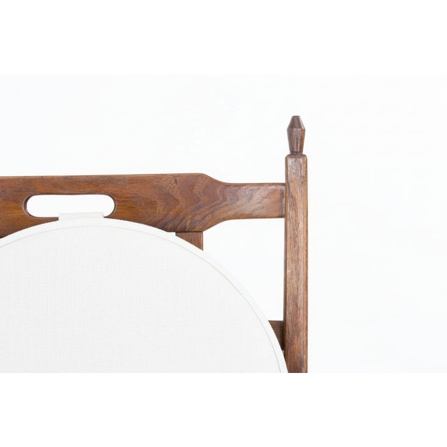 Mid-Century Modern Armchairs in the style of Guillerme and Chambron, 1950s, Set of 2 For Sale - Image 3 of 9