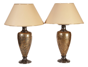 Vintage Ceramic Table Lamps, 1980, Set of 2