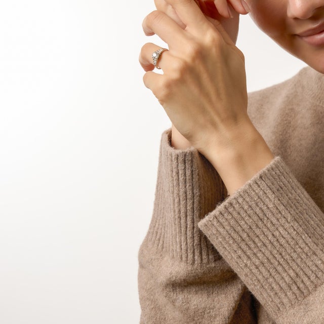 1920s 1920s Art Deco Gia 0.89 Carat Old European Diamond Platinum Engagement Ring, Size 5.75 For Sale - Image 5 of 7