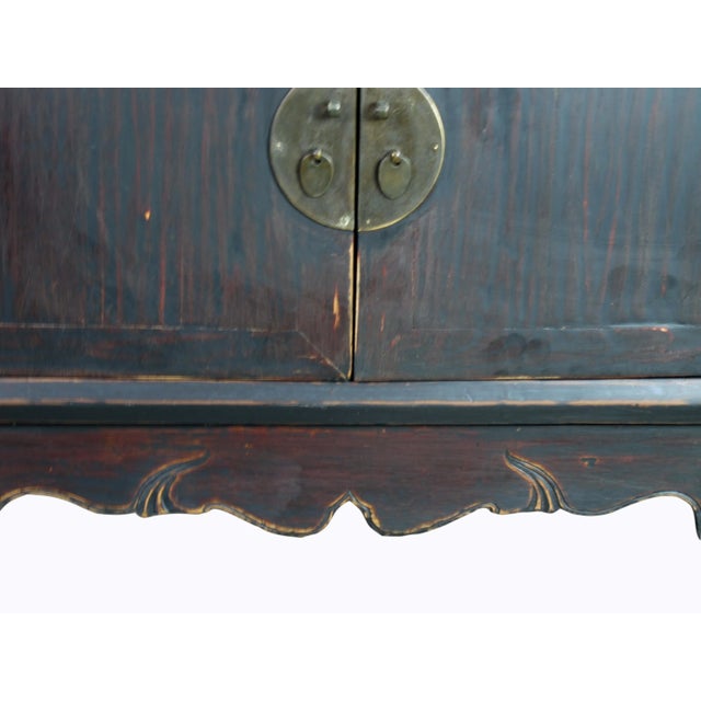 Wood Antique Console Cabinet For Sale - Image 7 of 12