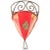 Vintage Moroccan Berber Painted-Hide Wall Sconce Shade, Iron Frame For Sale - Image 9 of 11