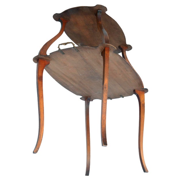 Art Nouveau Engraved Tea Table For Sale - Image 12 of 14