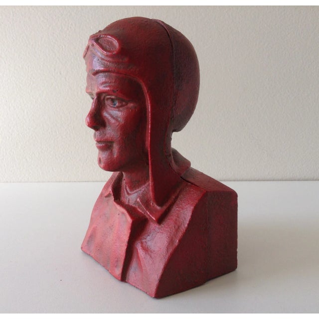 C.1928 Charles Lindbergh Cast Iron Bank For Sale - Image 4 of 11