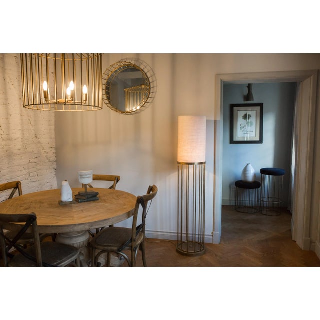 Medium Cage Chain Chandelier by Niccolo De Ruvo for Brass Brothers For Sale - Image 6 of 8