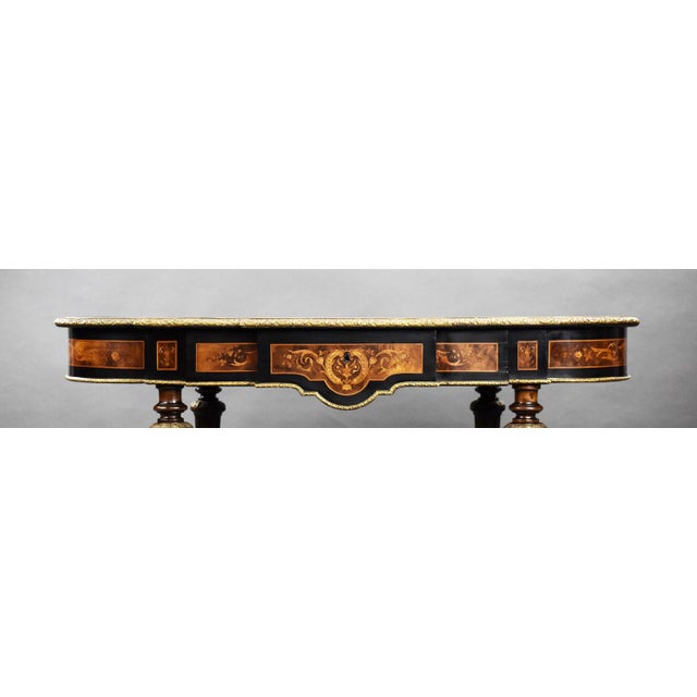 19th Century Marquetry Centre Table, 1860s For Sale - Image 11 of 18