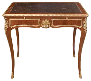 Antique French Regency Mahogany and Amaranth Desk by G. Durand