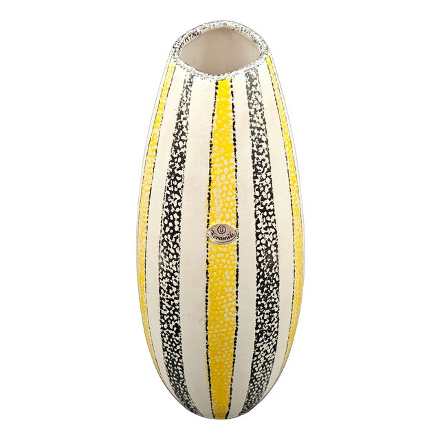 ly Shaped Ceramic Vase from Ü-Keramik, 1950s For Sale