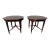 Late 20th Century Pair of English Regency Style Inlaid Octagon Side Tables With Casters For Sale