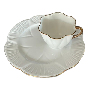 Vintage Shelley "Regency" Pattern Teacup and Dessert Plate