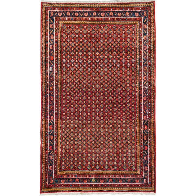 Vintage Persian Hamadan Rug – Size: 4" X 6' 6" For Sale