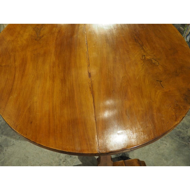 Antique French Cherrywood Wine Tasting Table With Lyre Support, Circa 1890 For Sale - Image 15 of 18