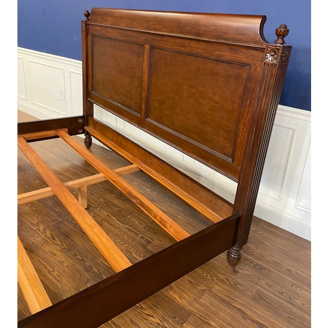 French Louis XVI King Size Bed by Leighton Hall - Showroom Sample For Sale - Image 3 of 10