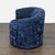 Modern Kava Modern Blue Velvet Lounge Swivel Chair For Sale - Image 3 of 5