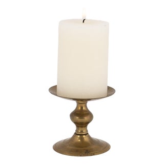 Mid-Century Cast Brass Altar Candlestick, 1960s For Sale
