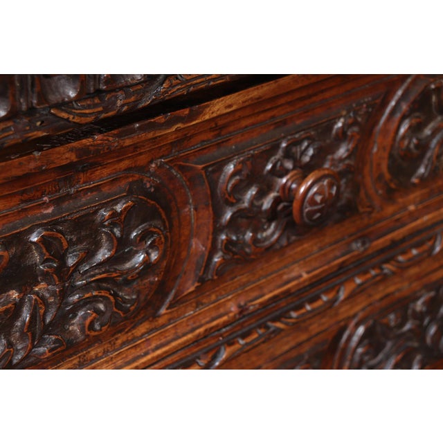 Brown Early 17th Century Italian Walnut Cassettone, 1640s For Sale - Image 8 of 16