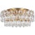 Liscia Medium Flush Mount in Gild with Crystal Designer: AERIN Canopy: 13" Round Mounting: Flush Shade Detail: Crystal...