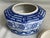 Ceramic Vintage Chinese Ming Blue & White Hand Painted Octagonal Lidded Bonbonniere or Tureen For Sale - Image 7 of 12