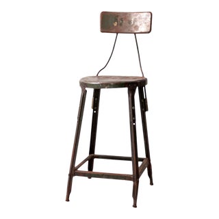 Vintage Industrial Drafting Stool For Sale