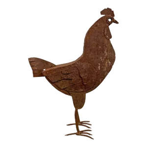 Folk Art Hand-Made Iron Rooster