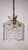 Mid-Century Modern Antique Brass Metal Frosted Glass Single-Light Chandelier, 1990s For Sale - Image 3 of 8