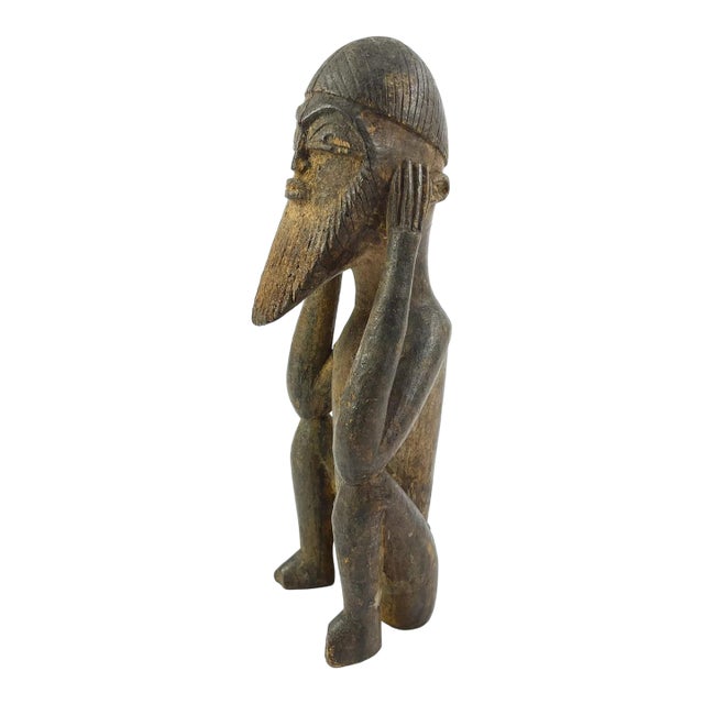 Early 20th Century Dogon Sitting Miniature Figure Mali For Sale