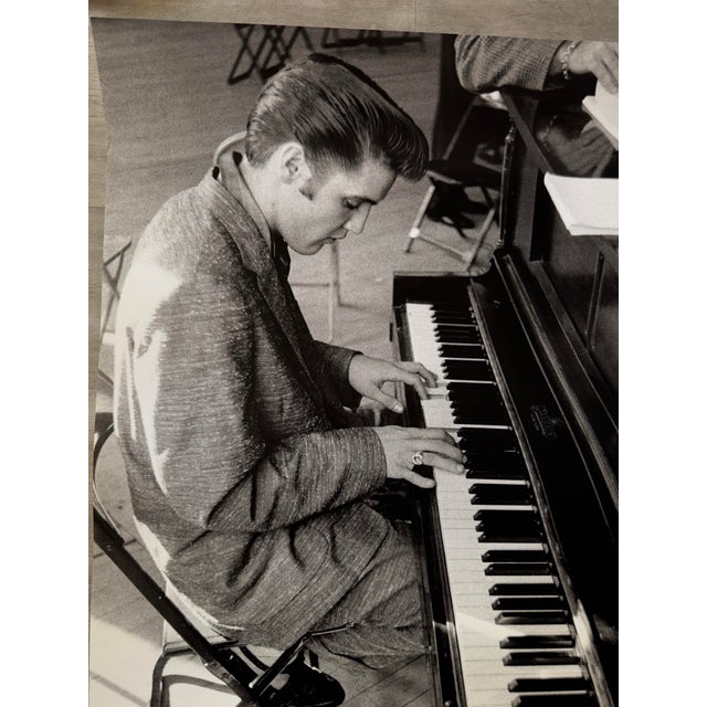 1990s 1990s Elvis at the Piano “The Wertheimer Collection" Fine Art Print Printed in France 36” X 24” For Sale - Image 5 of 9