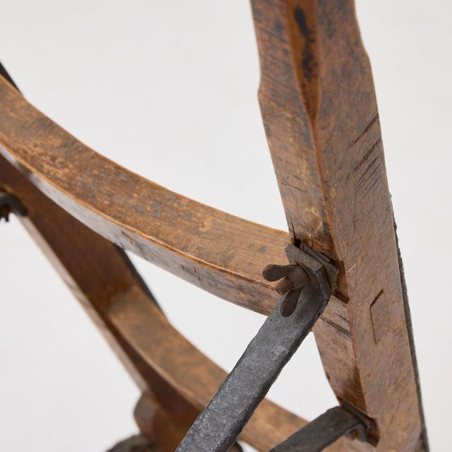 Wood Vintage Industrial Wood and Iron Hand Truck, 1930s For Sale - Image 7 of 14