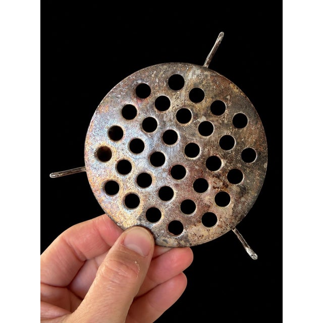 1970s Vintage Leonard Silver Plate Lotus Candelabra With Removable Flower Frog For Sale - Image 5 of 6