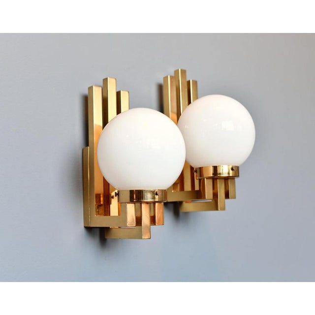Hollywood Regency Wall Lights, 1970s, Set of 2 For Sale - Image 4 of 4